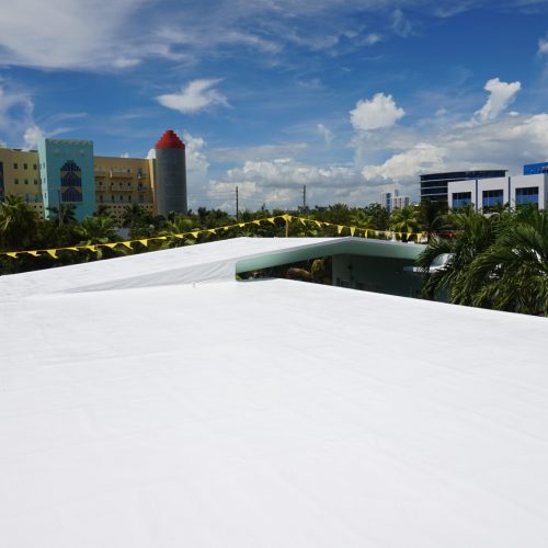 Miami condominium silicone roof coating